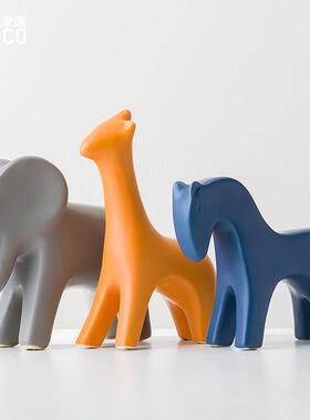 小动物装饰摆件工艺品创意家居客厅电视柜桌面摆设送男女生日礼物