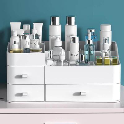 Organizer Drawers Plastic Cosmetic Storage Box Desk Make Up