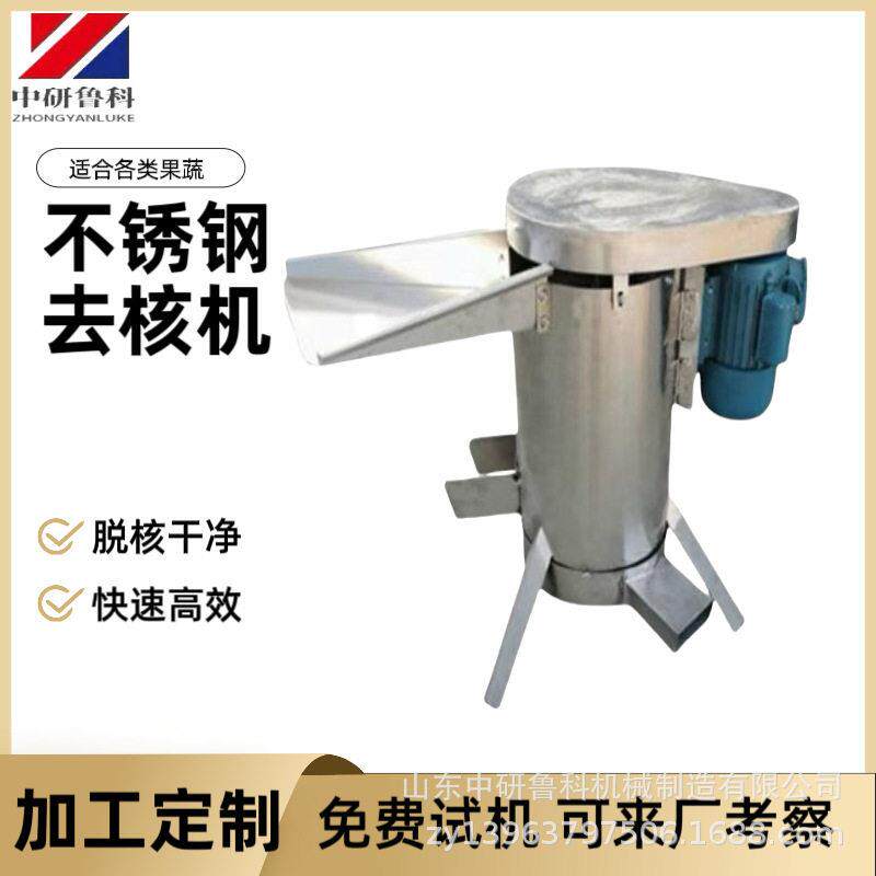 1吨大型水果脱核机 桃子西梅果肉粉碎去核机 核果榨汁前去核机