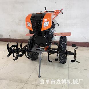 动农用小型耕地两驱大轮胎手VPS扶启旋耕机12马力柴油电犁田机微