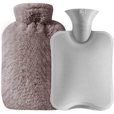 Hot Water Bag with Cover 2L Hot Water Bottle for Bed Warm Wa