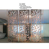 覆古花格雕刻隔断 入户门书房客厅不锈钢屏风 中式 五金厂家直供