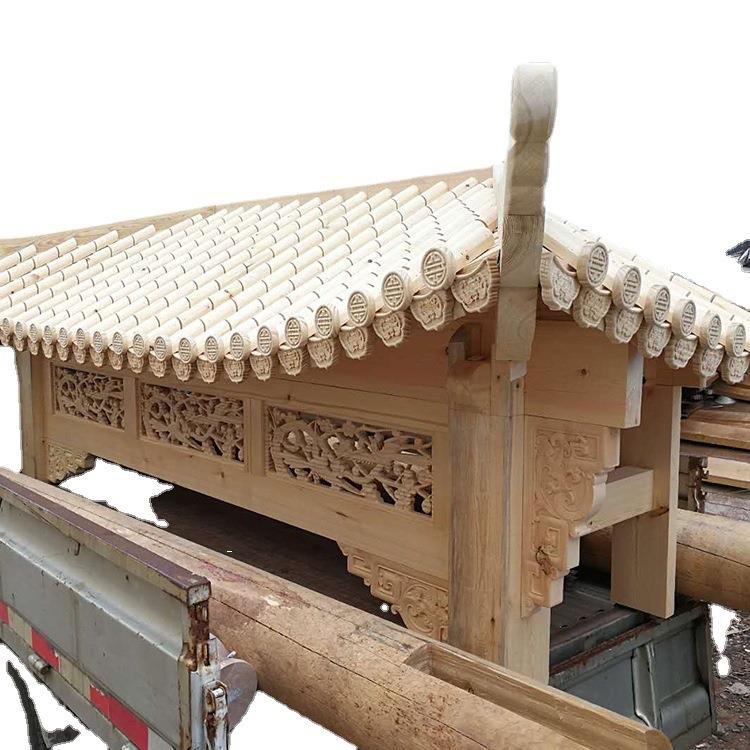 东阳木雕中式仿古木质屋檐传统室内防潮木屋檐实木古建假门头