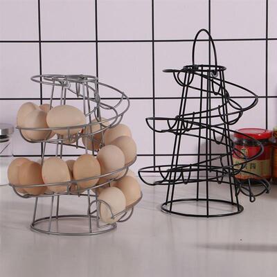 Metal Spiral Egg Holder Shelter Rack Egg Organiser Shelf Kit