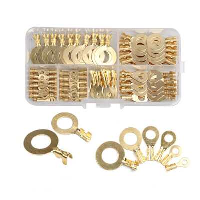 盒装150PCS环形冷压端子电缆接线片 连接片端子接线片圆形