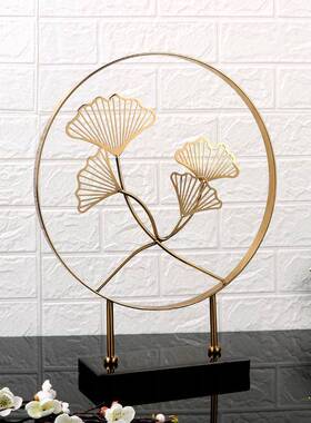 中式枫叶轻奢植物摆件高级感创意家居客厅大号玄关装饰工艺品摆设