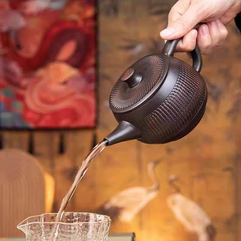 建水紫陶凤茶量壶泡茶家用鸣壶泡茶壶21122026款大容新功夫茶具汉
