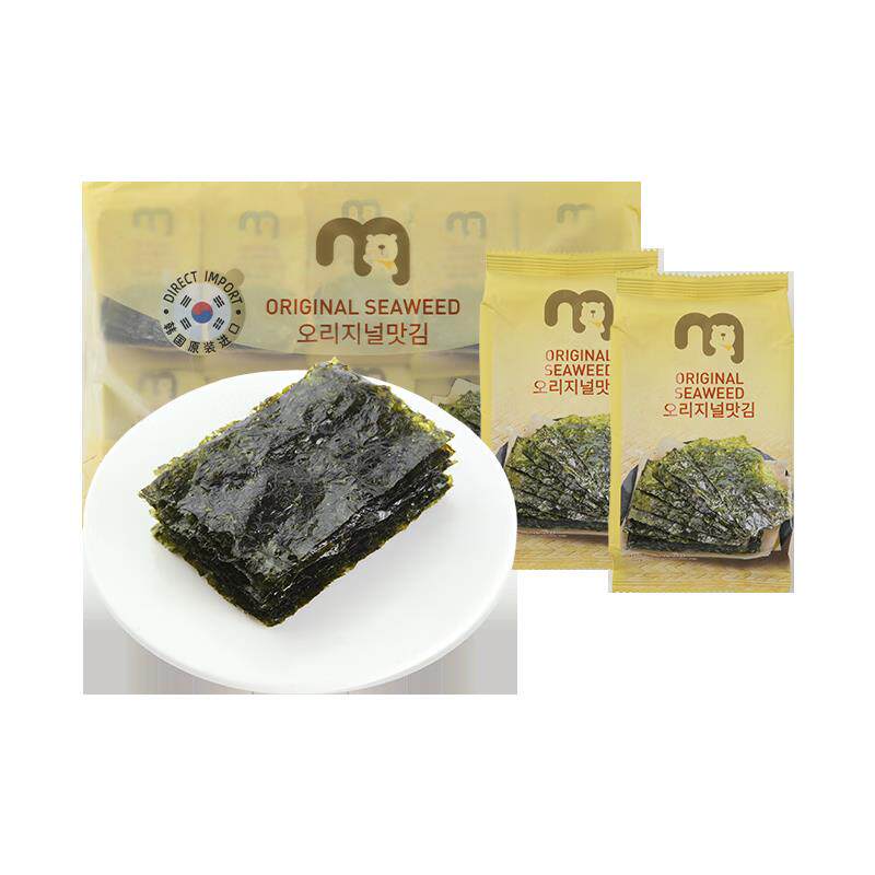 麦德龙代购 韩国进口原味海苔150g(5g*30包)即食紫菜零食饭团调味