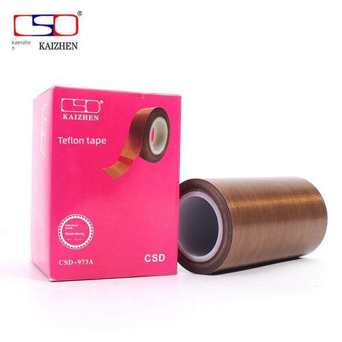特氟龙胶布973A耐磨绝缘PTFE玻璃纤维铁氟龙高温胶带 0.13厚*100m