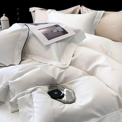 简约酒店1纯0s纯棉床上用CGL-63-品色纯棉被套全0棉床单样板房四