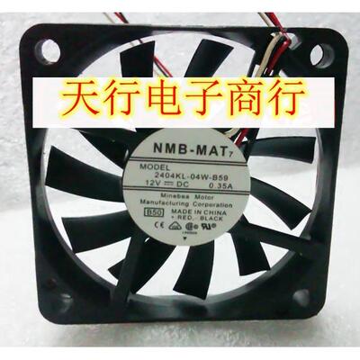 原装NMB 2404KL-04W-B59 12V 0.35A 60*60*10MM 三线 散热风扇