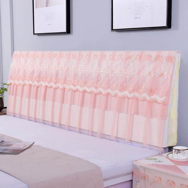 实木床头罩盖布公主高级感防尘罩花边薄款半包蕾丝纱网洋气家用,居家布艺,床头罩,淘宝优惠券,粉丝福利购,淘宝优惠卷