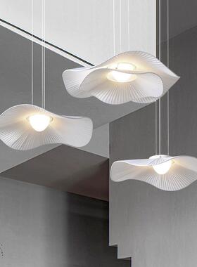 艺术灯北欧创意荷叶吊灯吸顶灯客厅卧室书房餐厅白色雅致装饰LED