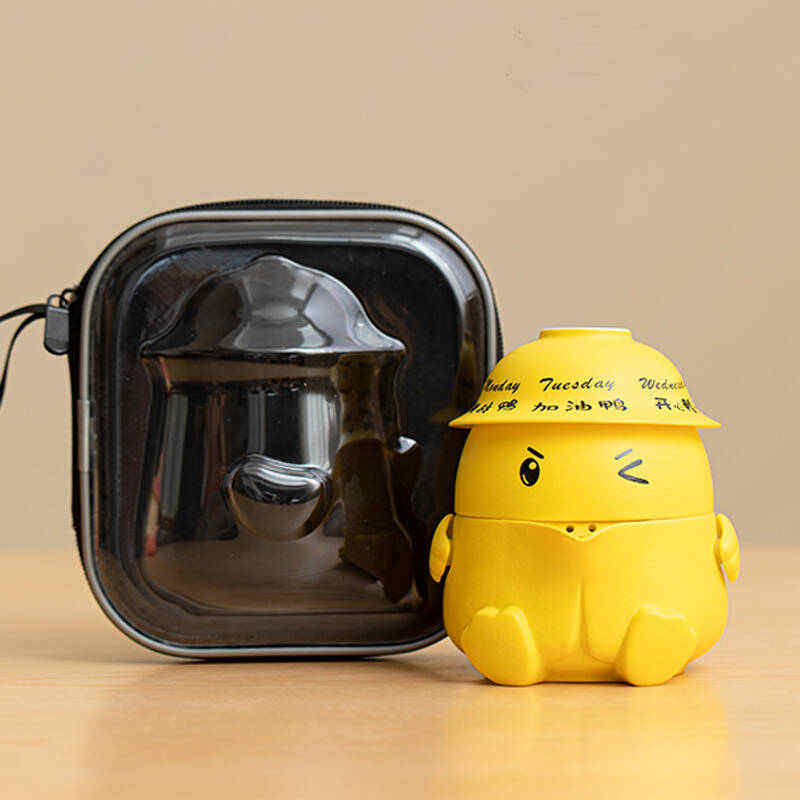 轻奢加油鸭陶瓷旅行茶具一壶三杯便携功夫茶具户外泡茶快客杯礼品,餐饮具,旅行茶具,淘宝优惠券,粉丝福利购,淘宝优惠卷