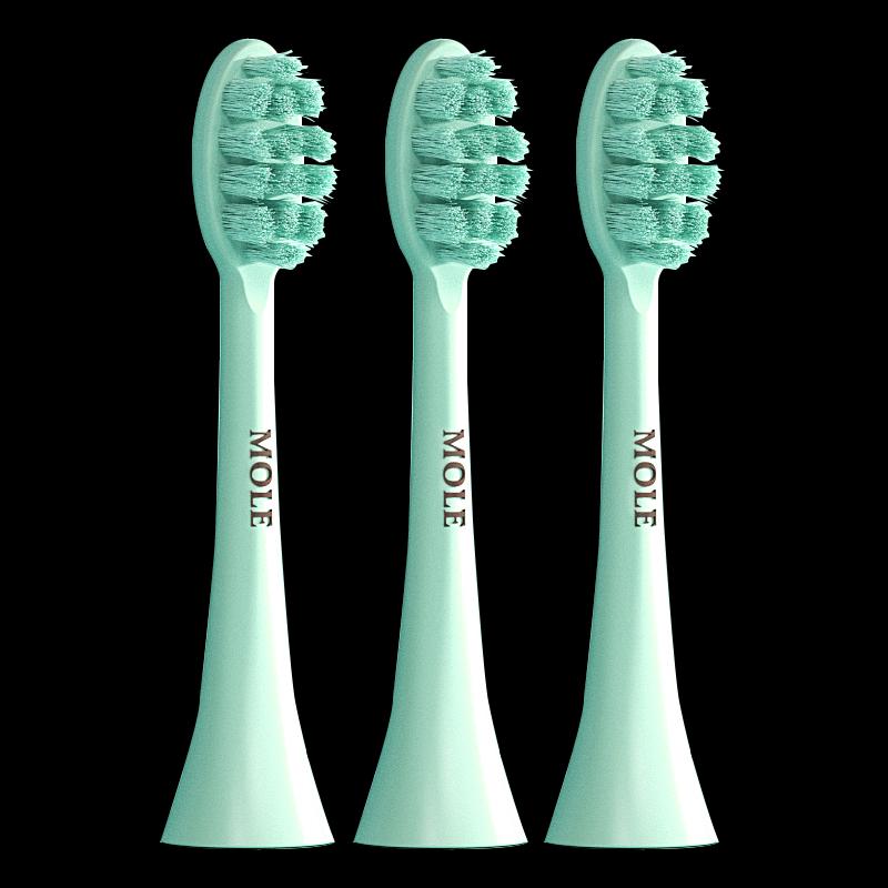 【3支装】MOLE莫勒小冰钻成人电动牙原装刷头通用替换牙刷头软毛
