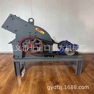 240x450锤式 破碎机带输送带青石花岗岩制砂机砖瓦建筑垃圾粉碎机