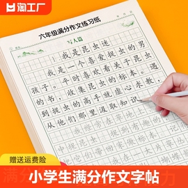 3-6年级满分作文练字帖小学生专用字帖三年级四五六年级上下册语文同步字帖每日一练好词好句优美句子积累练习钢笔硬笔书法练字本