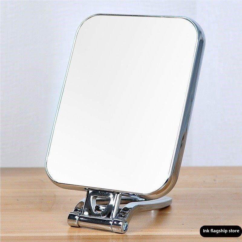 男士便携挂墙小镜子少女心化妆镜大号双面可翻转宿舍台式梳妆镜子