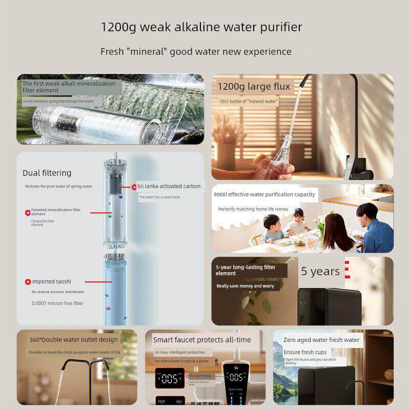 美国Rheem瑞美净水器家用弱碱性水直饮机厨房自来水过滤ro反渗透