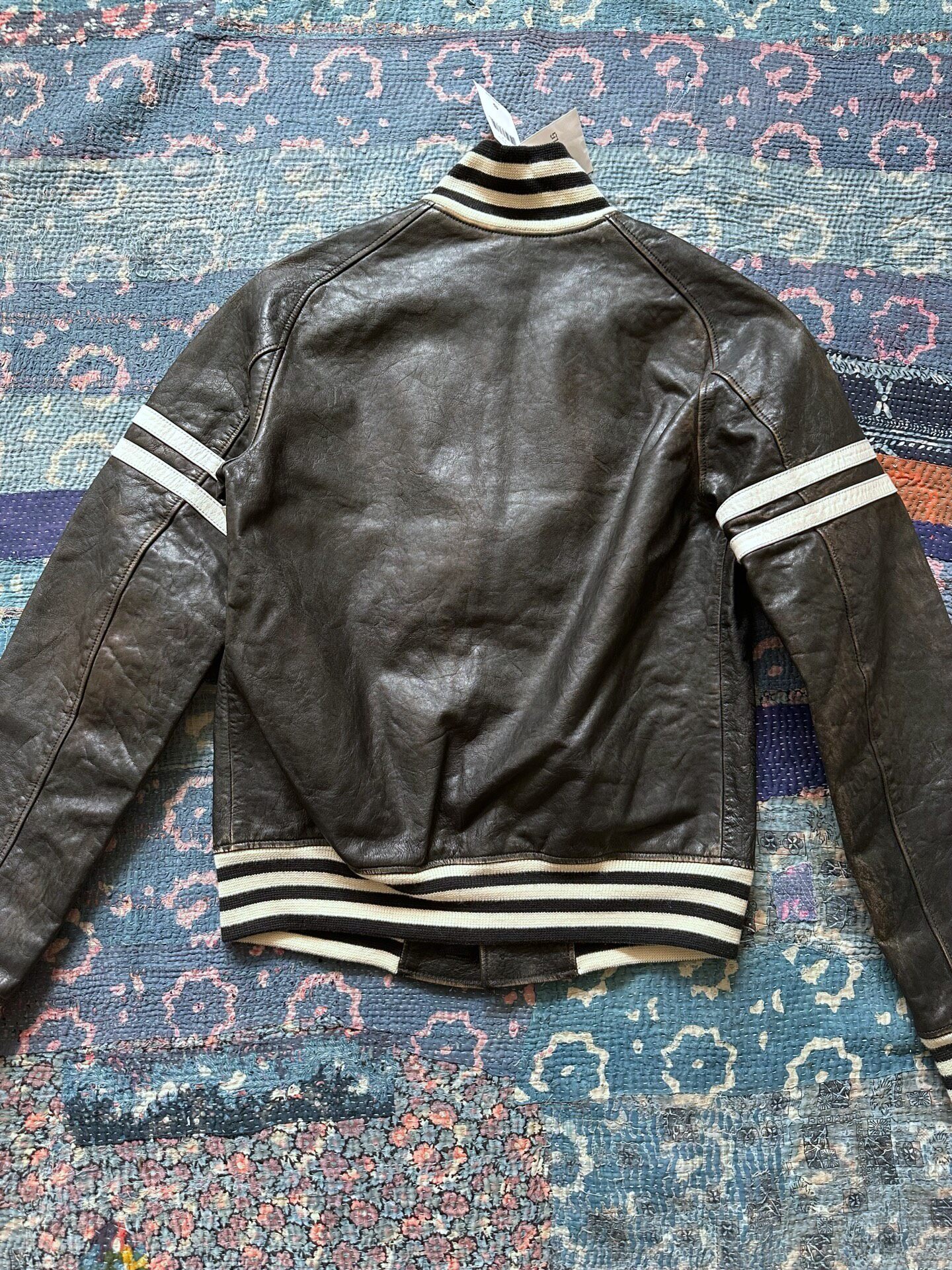 Polo Ralph Lauren Rugby Leather Varsity Jacket — front