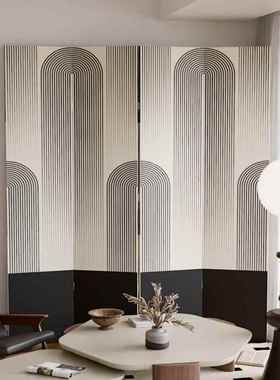 法式复古风隔断复客厅遮挡办公玄关装饰可屏折叠古高端移92301室