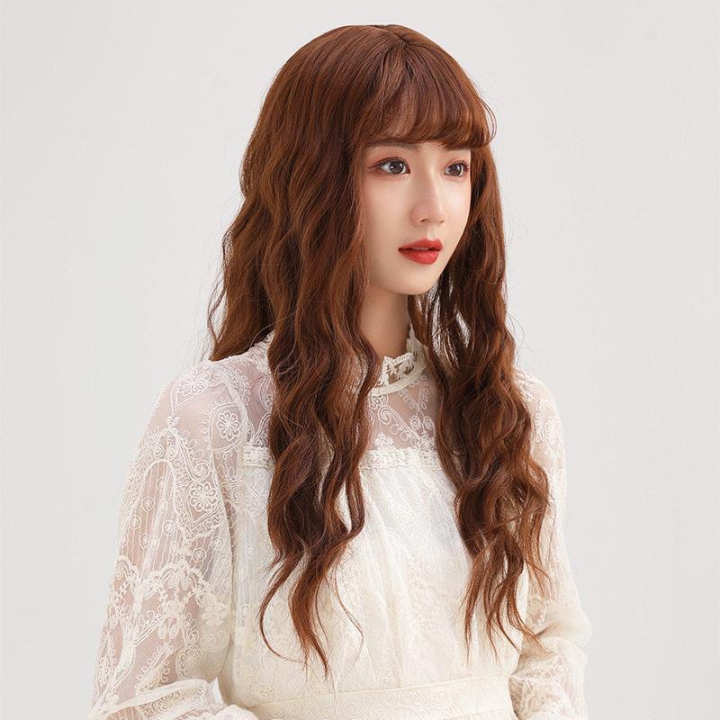新款直销假发女长发网红大波浪羊毛卷发蓬松玉米烫逼真透气舒适整