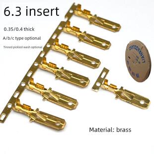 6.3刀片 塑件芯汽车连接器端子250冷压端子座公刀片 方弹簧