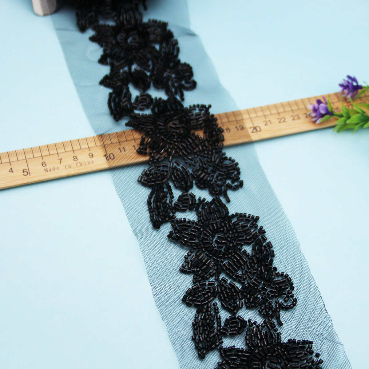 厂家批发玻璃珠电脑珠绣花边手工DIY米珠蕾丝织带民族风服装辅料
