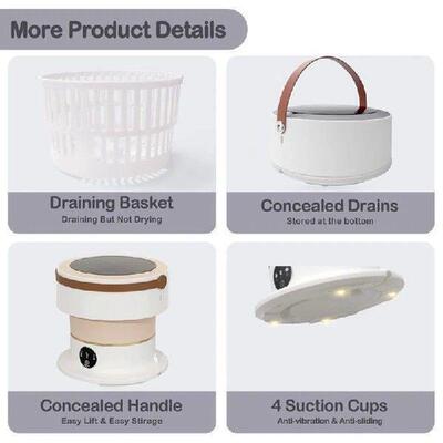 ABWP-Mini Washing Machine 8L Foldable Washing Machine And