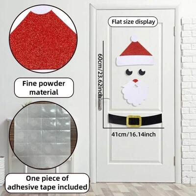 Christmas Window Sticker Decor Santa Claus Snowman Door Wall