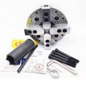 台湾三川四爪液压卡盘中空4爪卡盘5寸6寸8寸10寸12寸油压动力夹盘