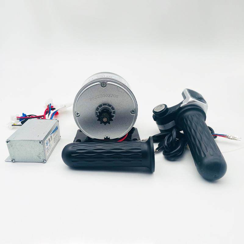 高速有刷齿轮电机控制器液晶转把套件24v250w改装自行车农用机