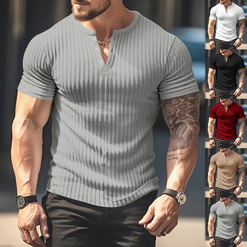 Men's short sleeved shirt, sub needle shirt