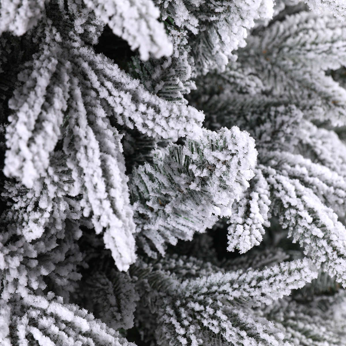 现货PE混合加密落雪圣诞树白色植绒商用圣诞节喷雪装饰树厂家批发