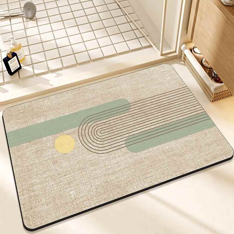硅藻泥吸水地垫卫生间耐脏入户门垫子可裁剪浴室进门口防滑垫