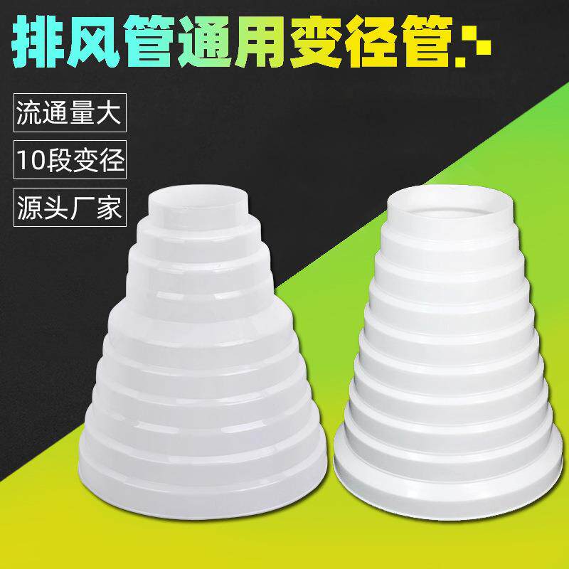 家居厨房排烟管止回阀变径圈油烟机排风管转接头通用塑料变径管