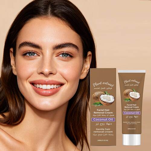 Facial Hair Removal Cream - Gentle and Cleansing, Removes Fi