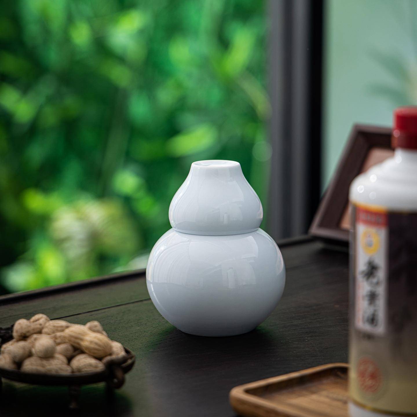 葫芦福禄陶瓷温酒器家用烫酒壶暖热清酒具中式烫黄酒二两小容量