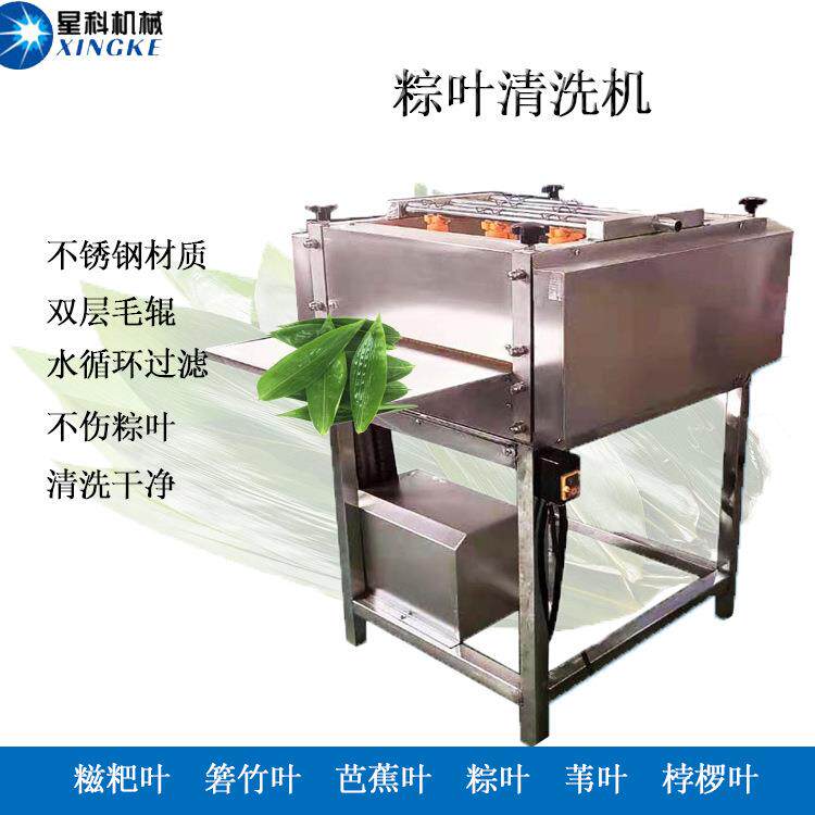 供应荷叶粽叶清洗机新鲜粽叶双面清洗设备水循环带过滤清洗机