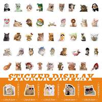 100Pcs Kawaii Cat Stickers Aesthetic Stationary Cute Sticker thumbnail 4