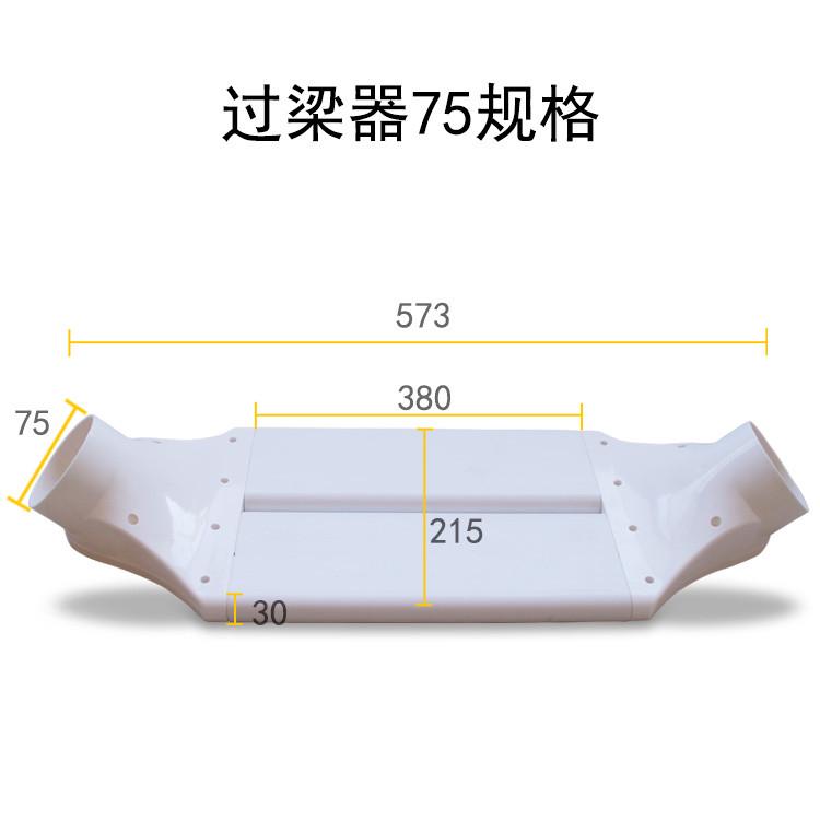 包邮 75/110/160mm管径ABS管道过梁器扁管安装新风系统不打孔加厚