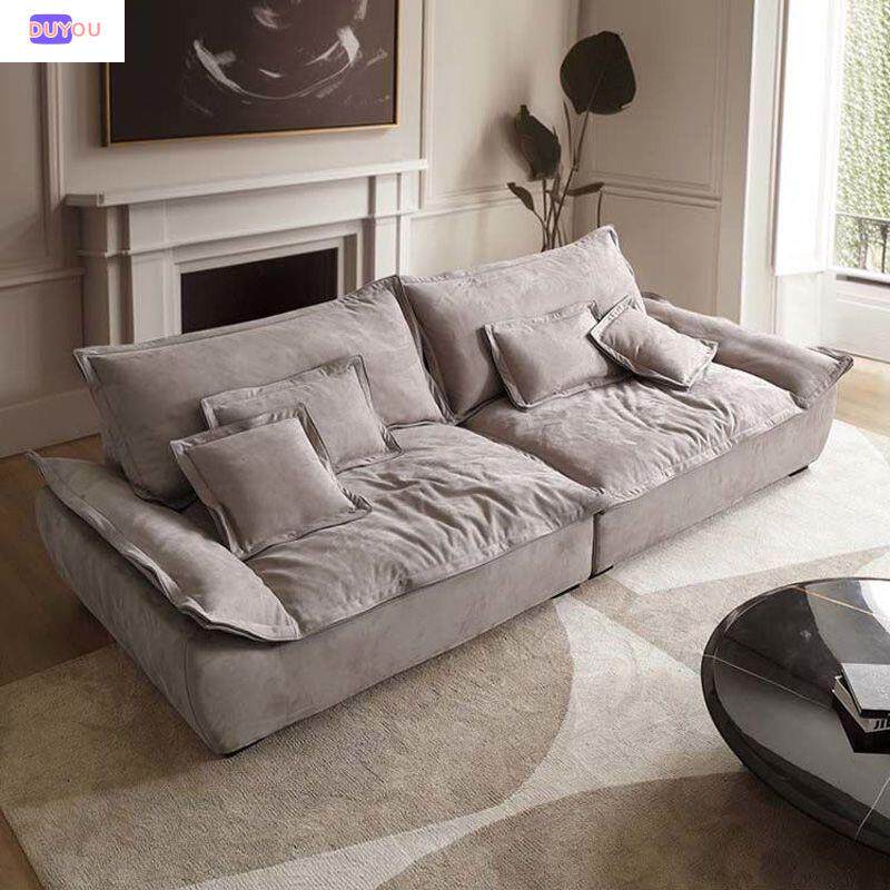 大坐深帆船沙发懒人客厅家用直排防猫抓磨砂布艺可拆洗帆船沙发