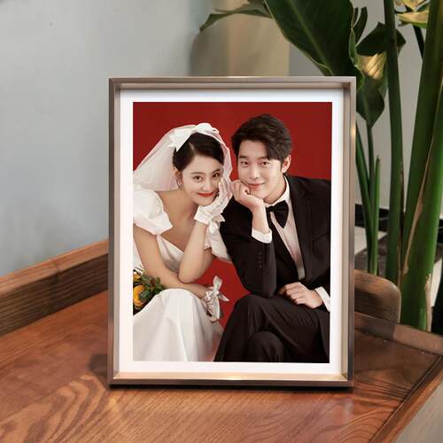 简约高级感相框定制摆台结婚照打印照片全家福相框婚纱照做成桌摆