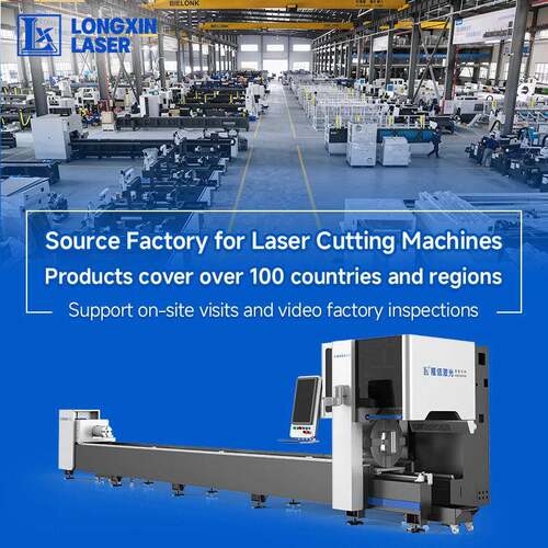 隆信CNCLaserCuttingMachine前卡越位零尾料1500w激光切管机