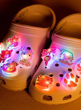 10pcsLighted Charms for Kid Halloween Christmas LED Pins Ani