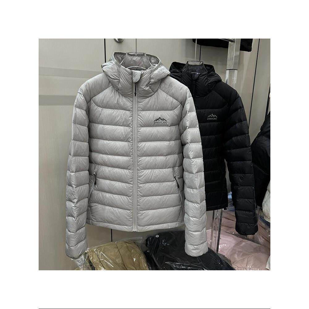 韩国排骨轻薄羽绒服女短款冬季新款宽松连帽面包服保暖白鸭绒外套