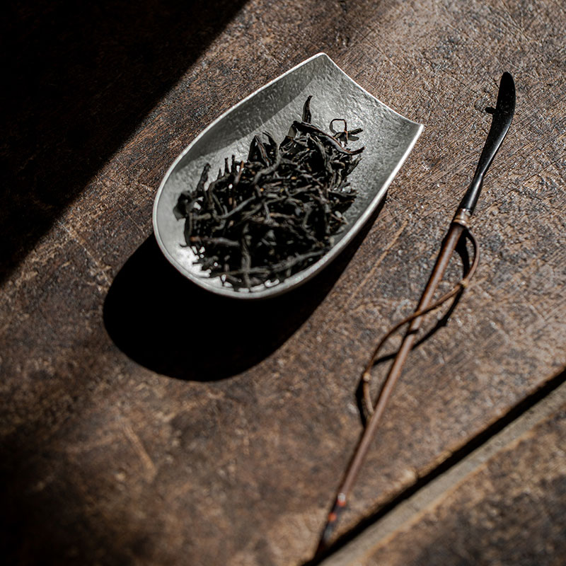 锤纹手工锡制赋雪茶则茶荷赏茶器中式禅意功夫茶具茶道配件投茶器