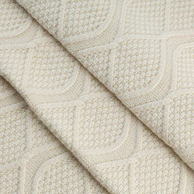 工厂现货粗针鱼鳞纹针织提花面料 流行女装时装鞋帽家纺抱枕布料