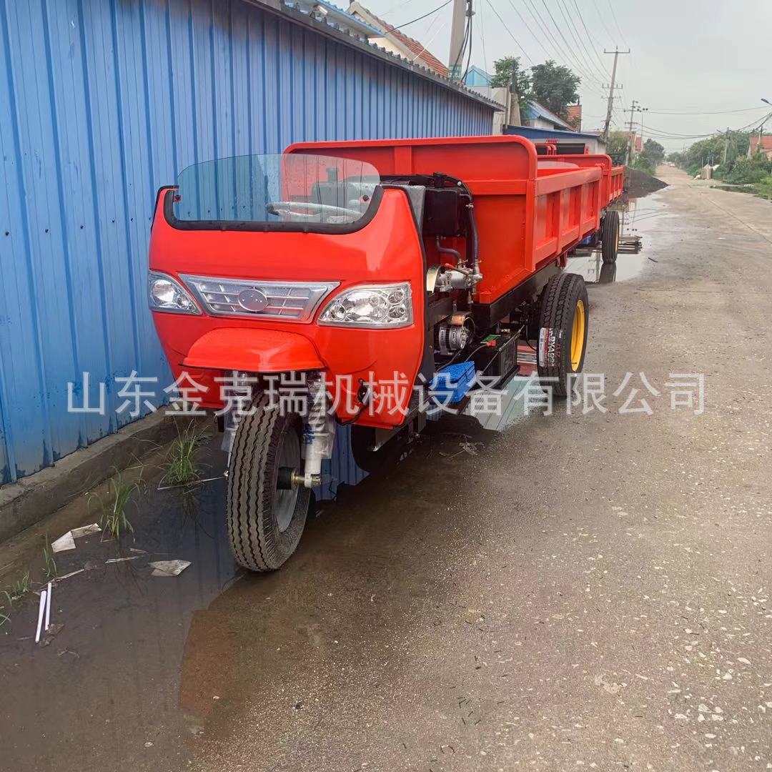 农用翻斗自卸三马车 工地爬坡三轮车 18/22/25马力工程柴油三轮车