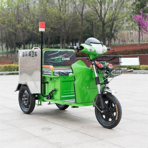 三轮保洁车不锈钢环卫车不锈钢保洁车电动快速垃圾转运车湿垃圾